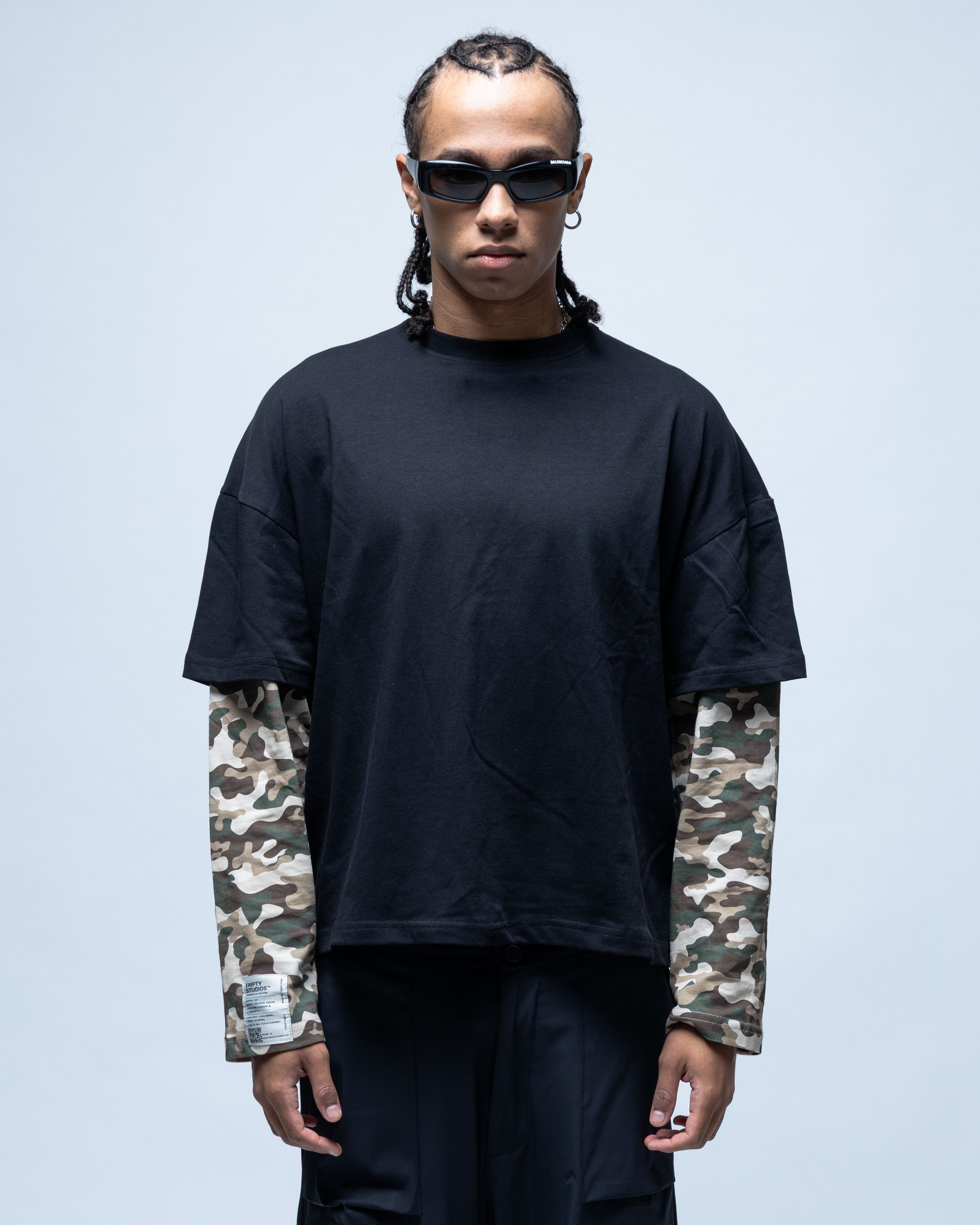 Double Layer Tee Black – EMPTY STUDIOS