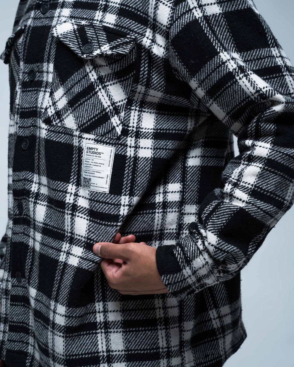 Flannel Overshirt Black and White