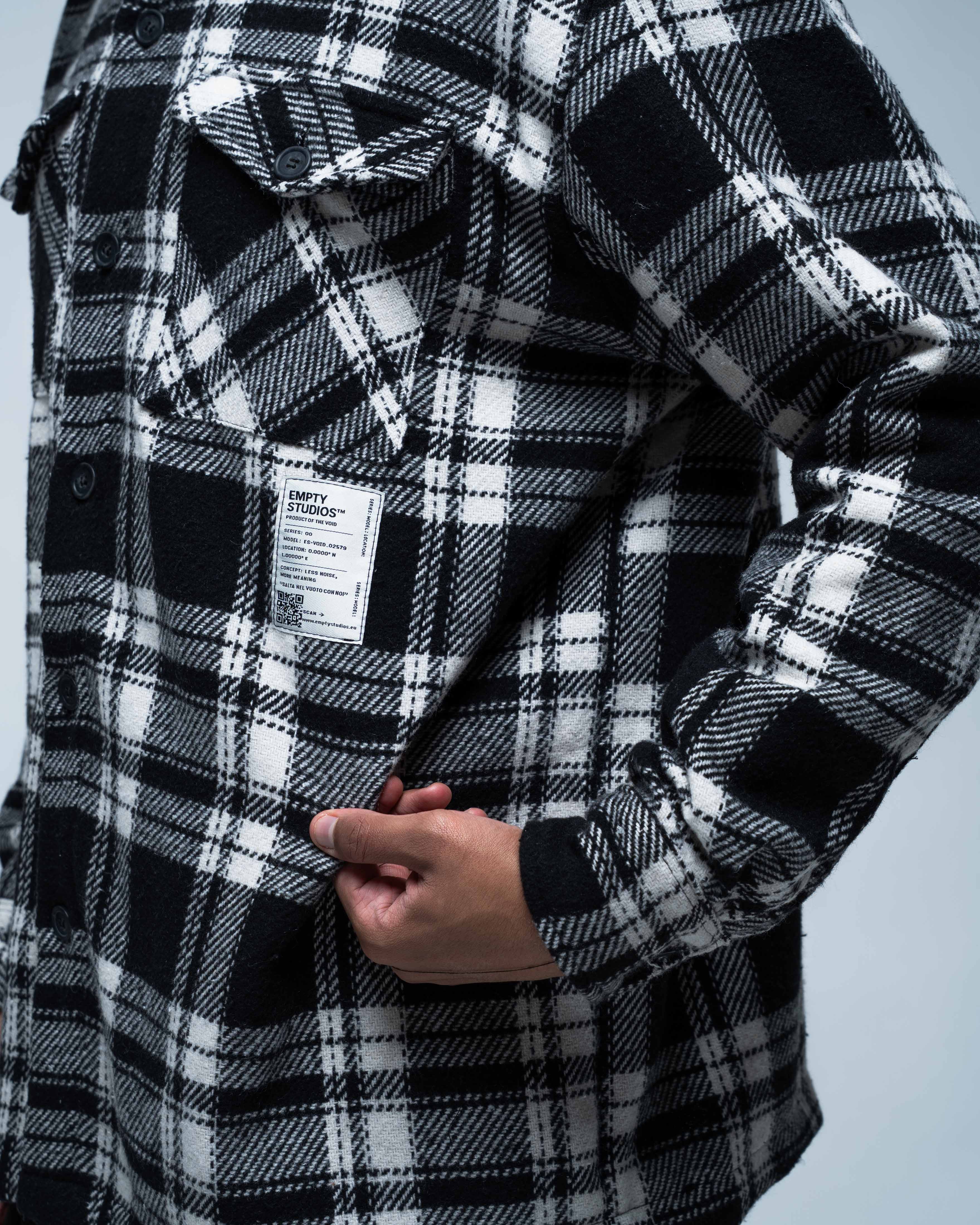 Flannel Overshirt Black and White