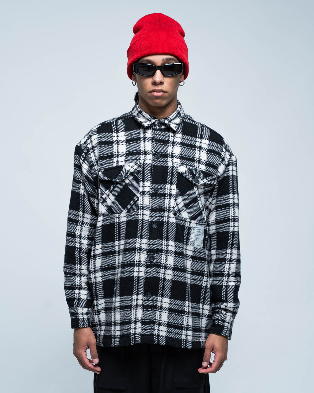 Flannel Overshirt Black and White