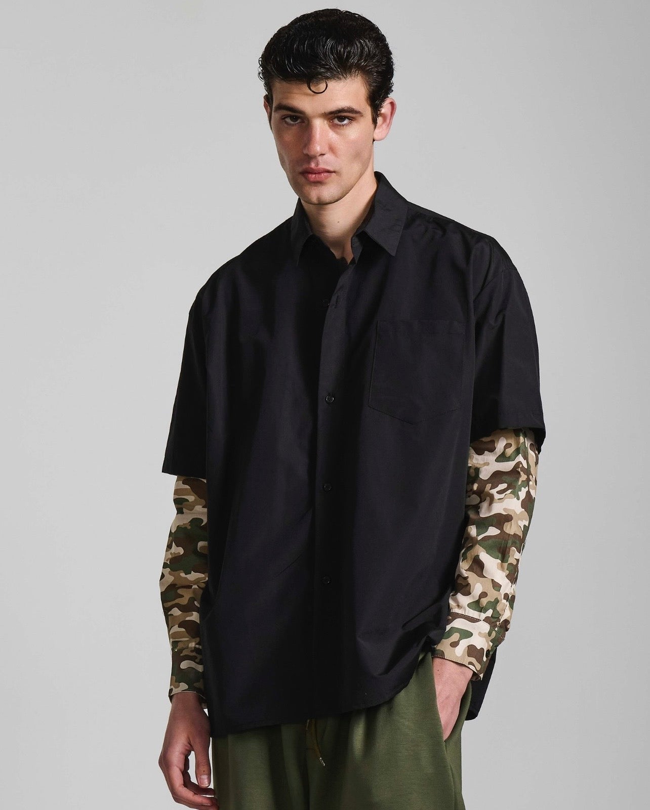 Army Overshirt Layer Black