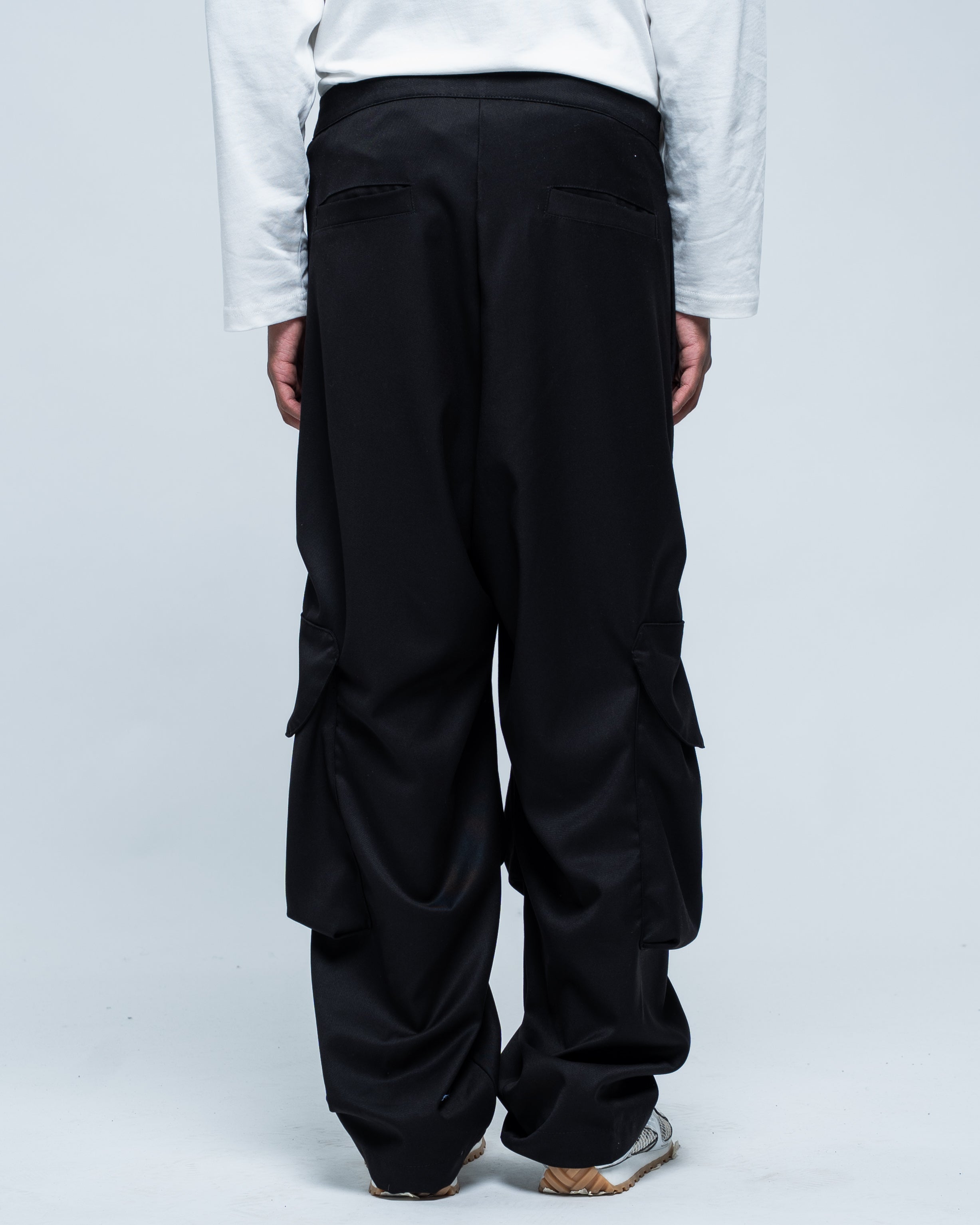 Utility Wide Cargo Cotton Black