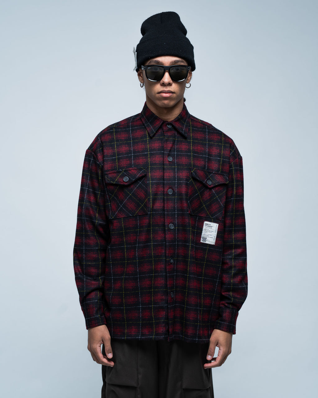 Flannel Overshirt Red and Black