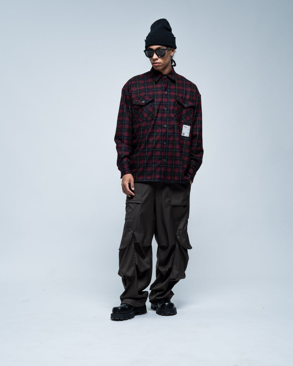 Flannel Overshirt Red and Black