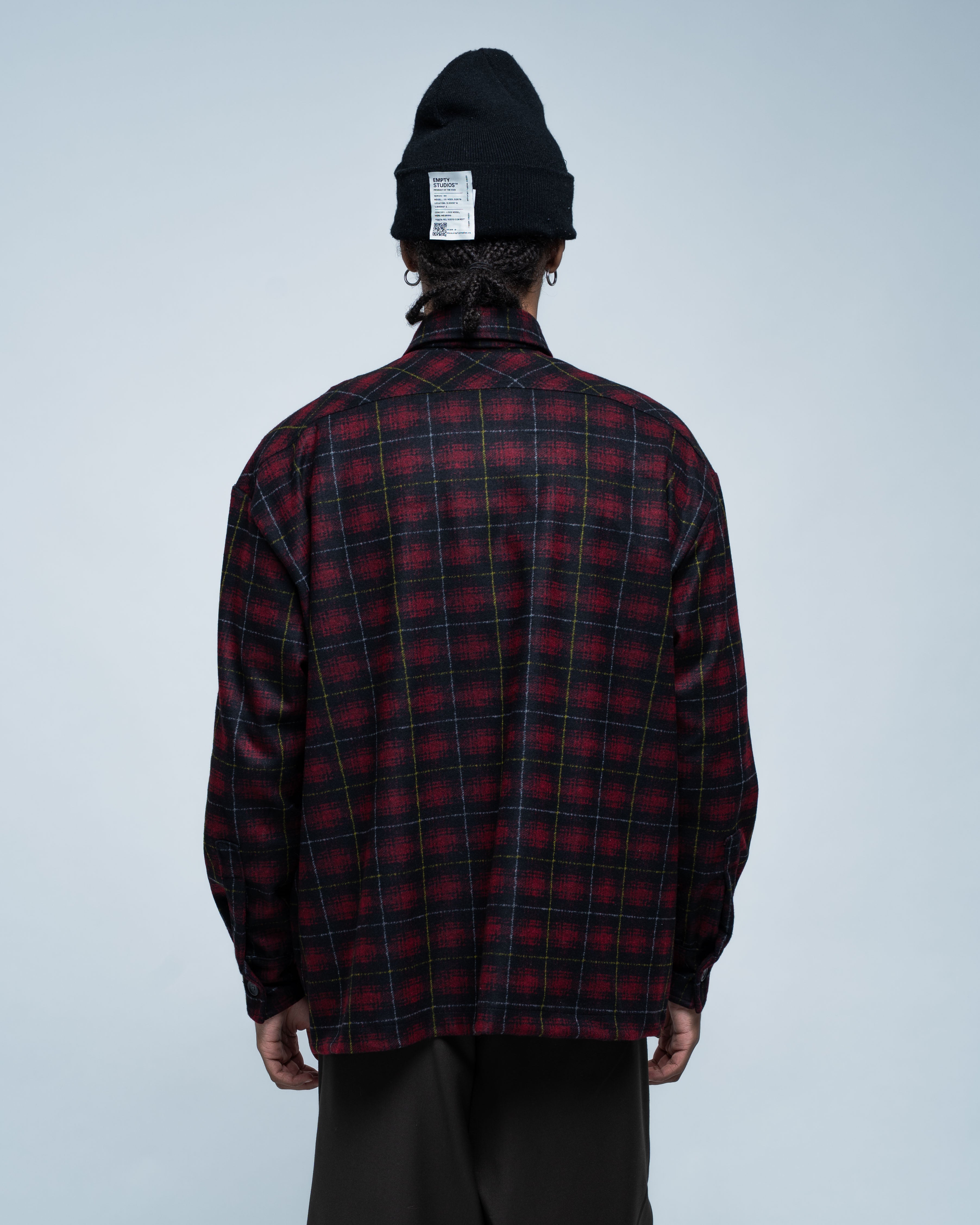 Flannel Overshirt Red and Black