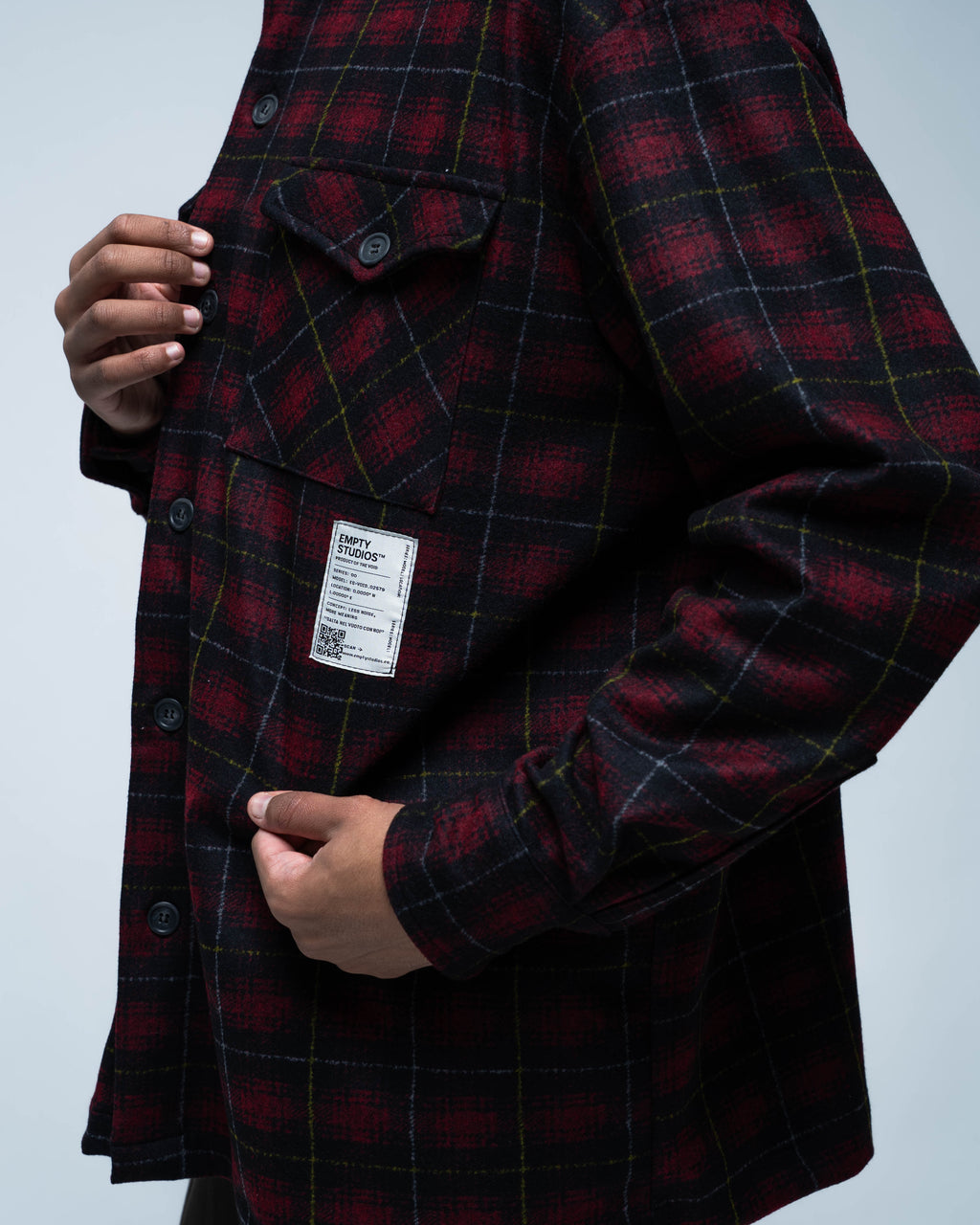 Flannel Overshirt Red and Black