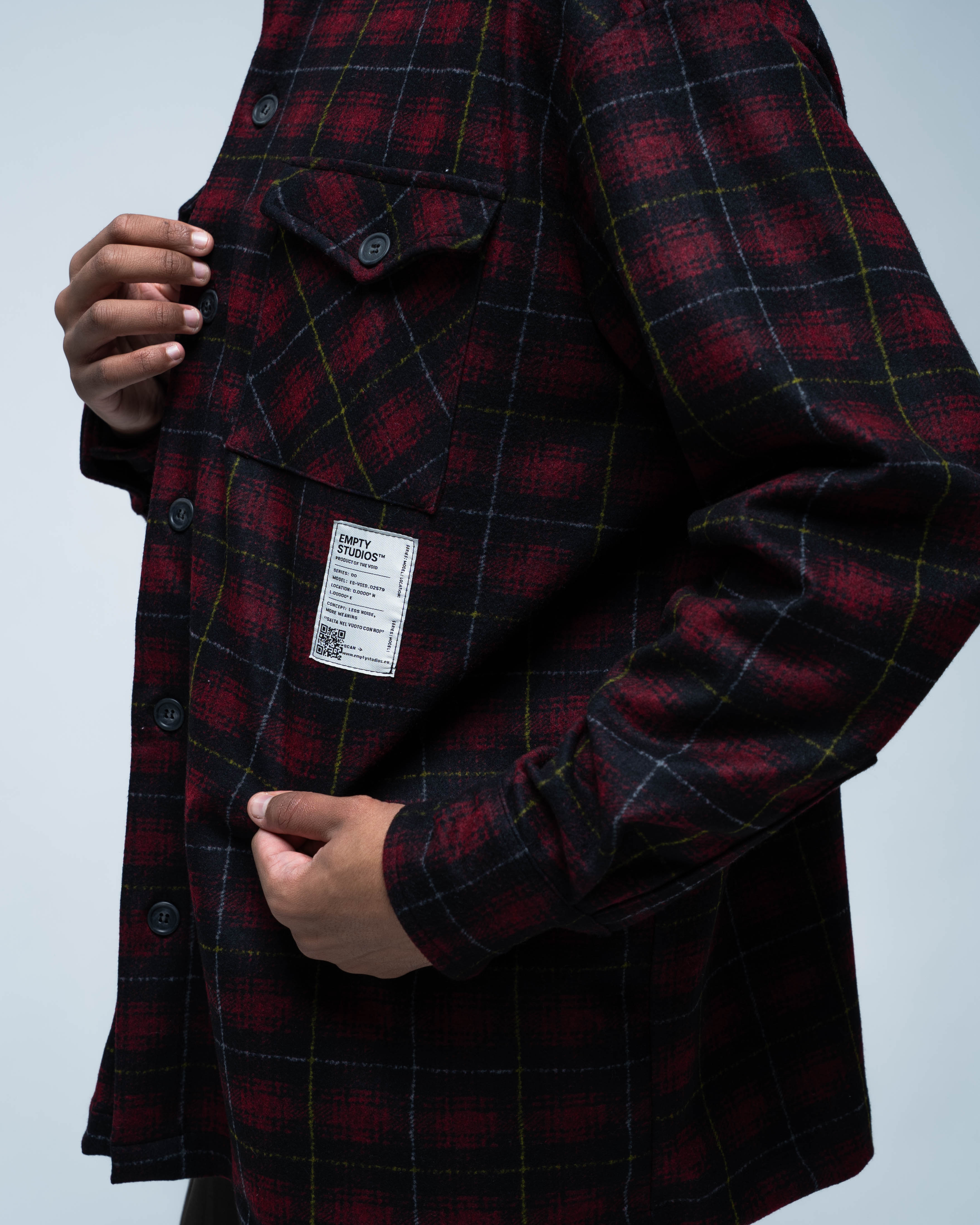 Flannel Overshirt Red and Black