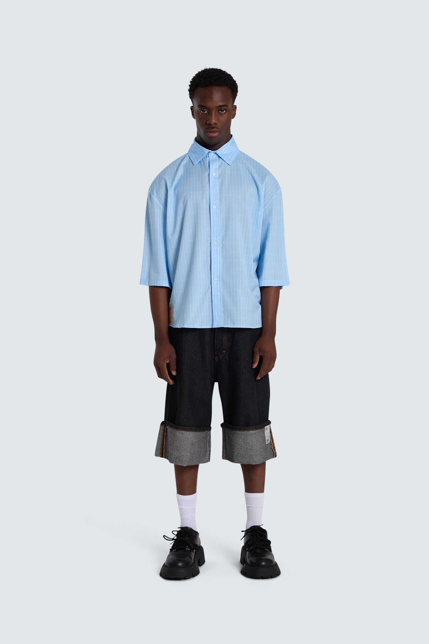 Barbed Wire Overshirt light blue