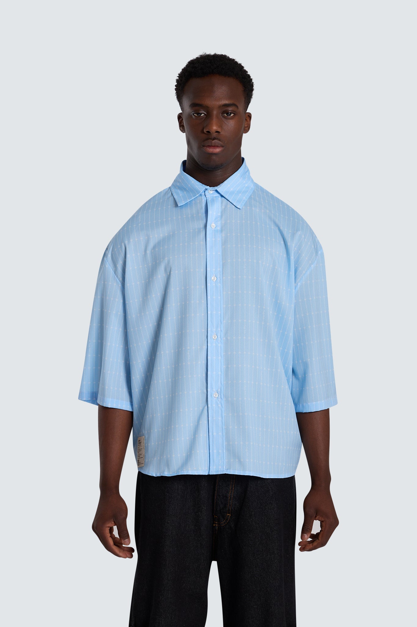 Barbed Wire Overshirt light blue