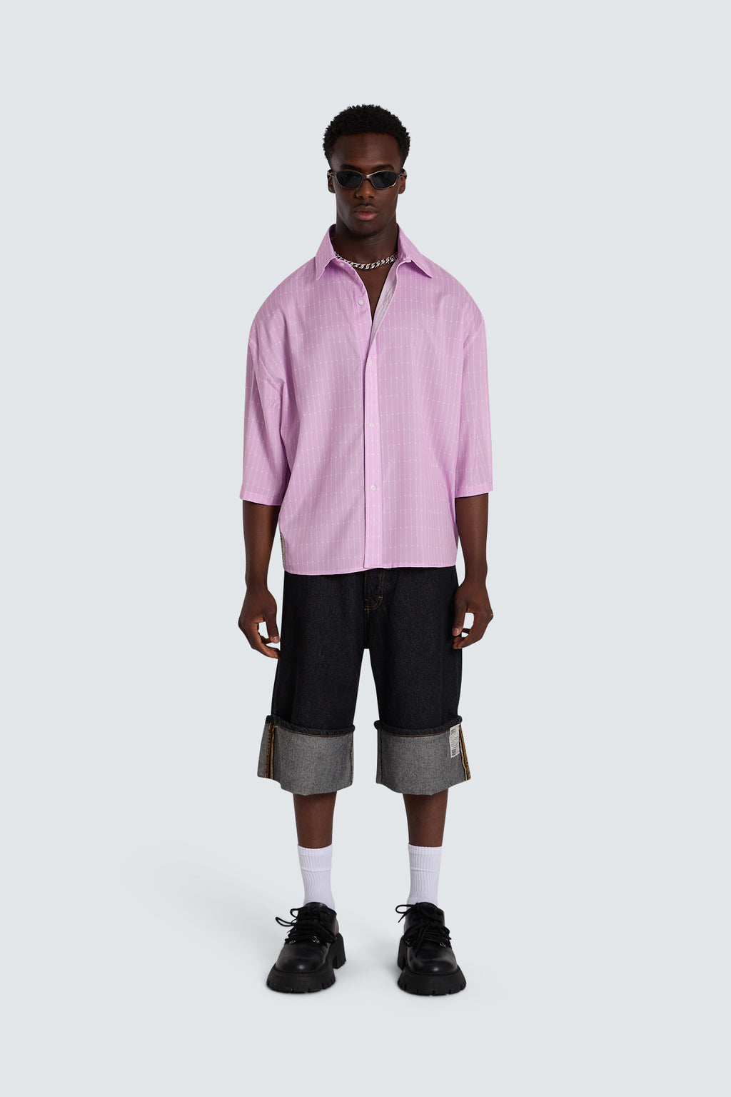 Barbed Wire Overshirt Pink