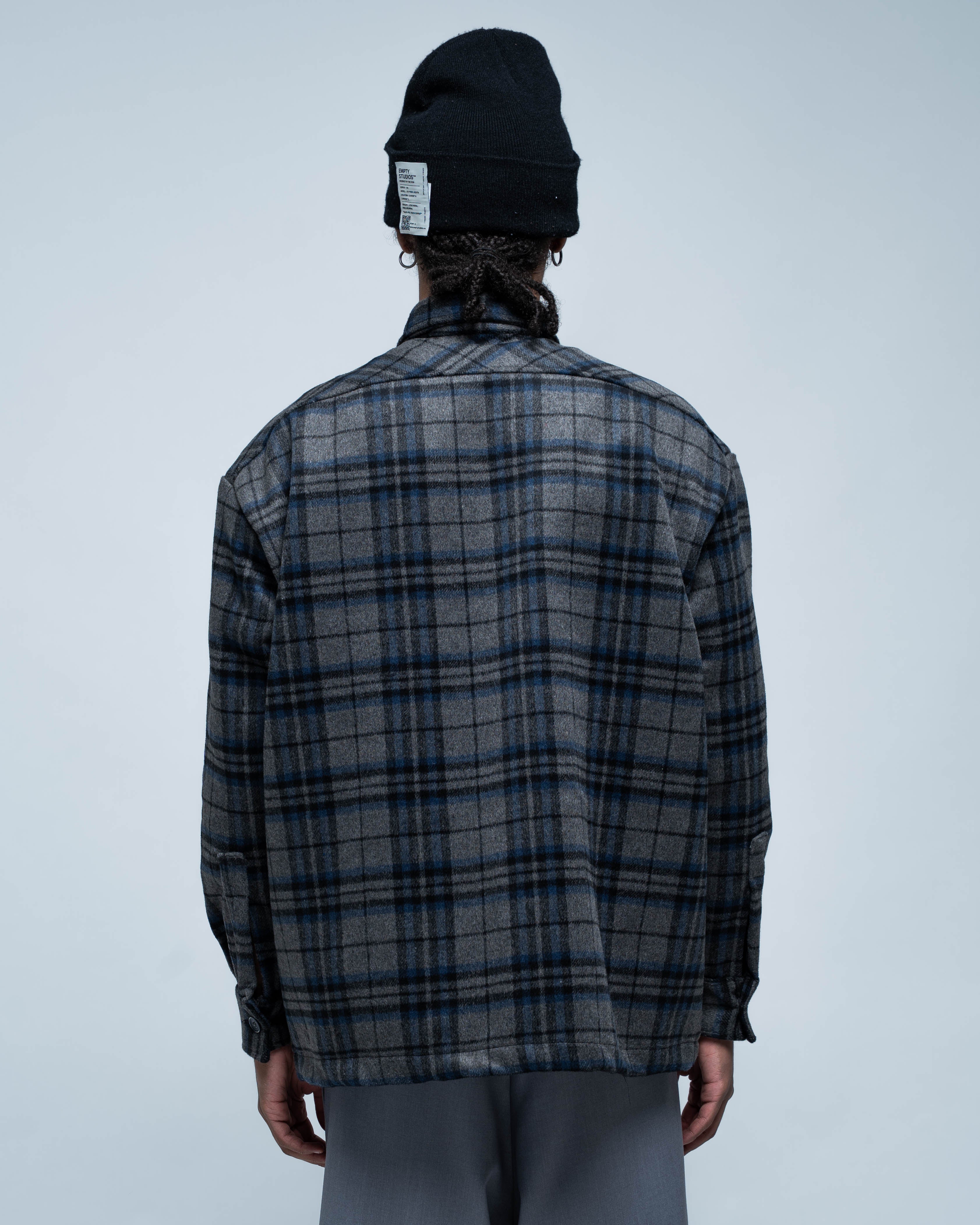 Flannel Overshirt Grey and Black