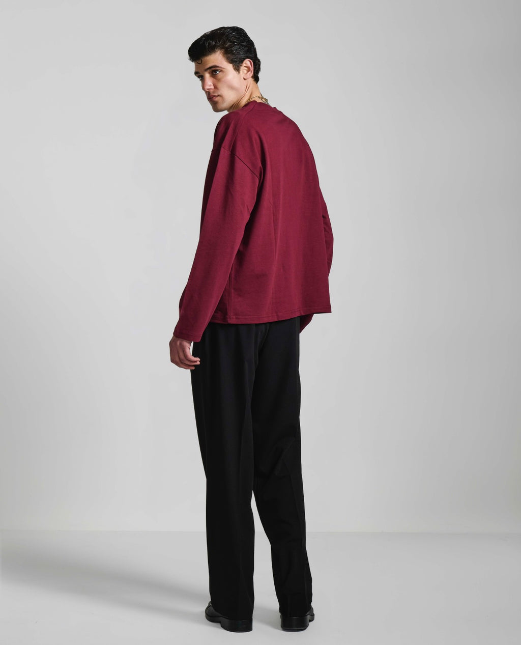 Chemise à manches longues Bordeaux