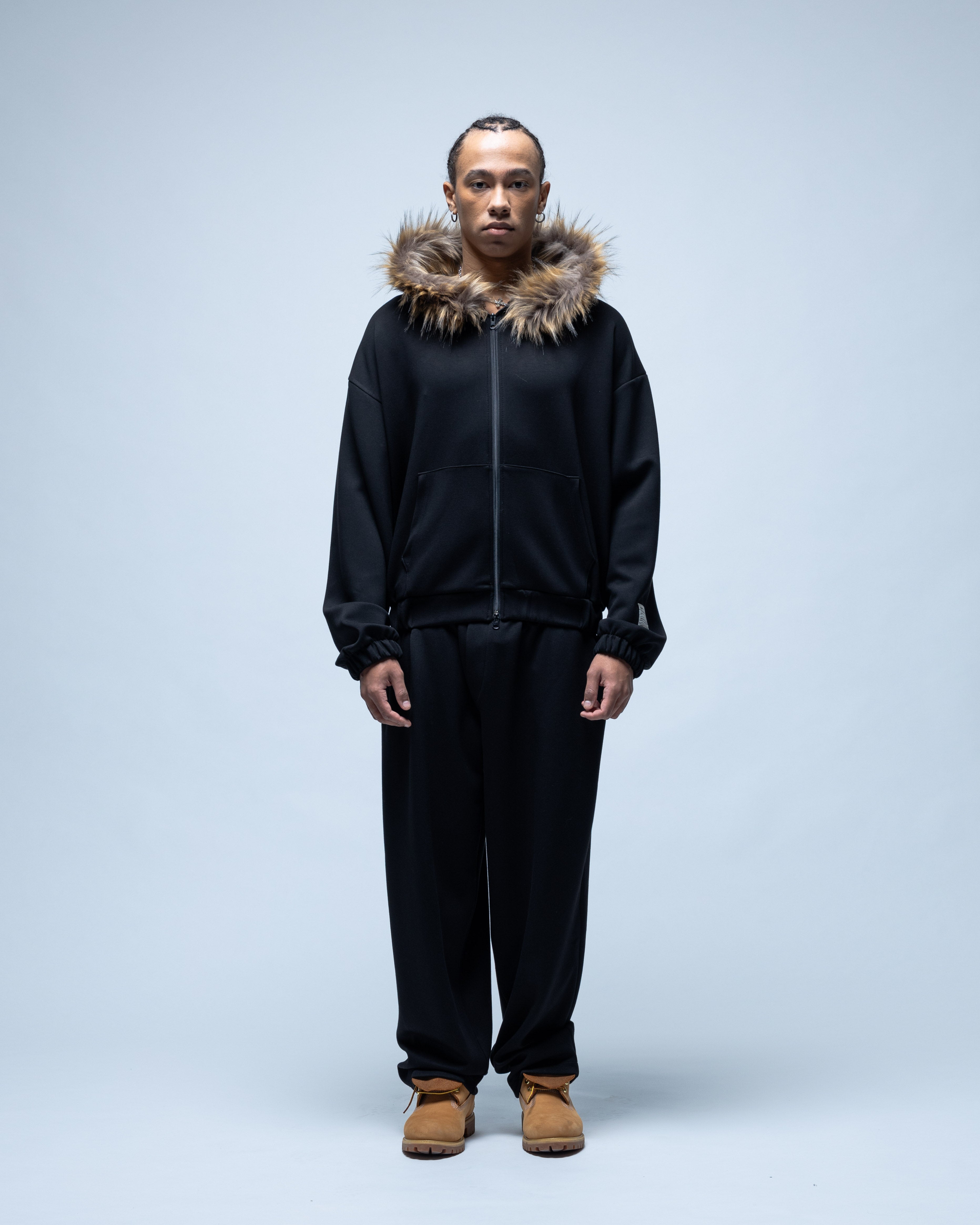 Fur Tracksuit Black