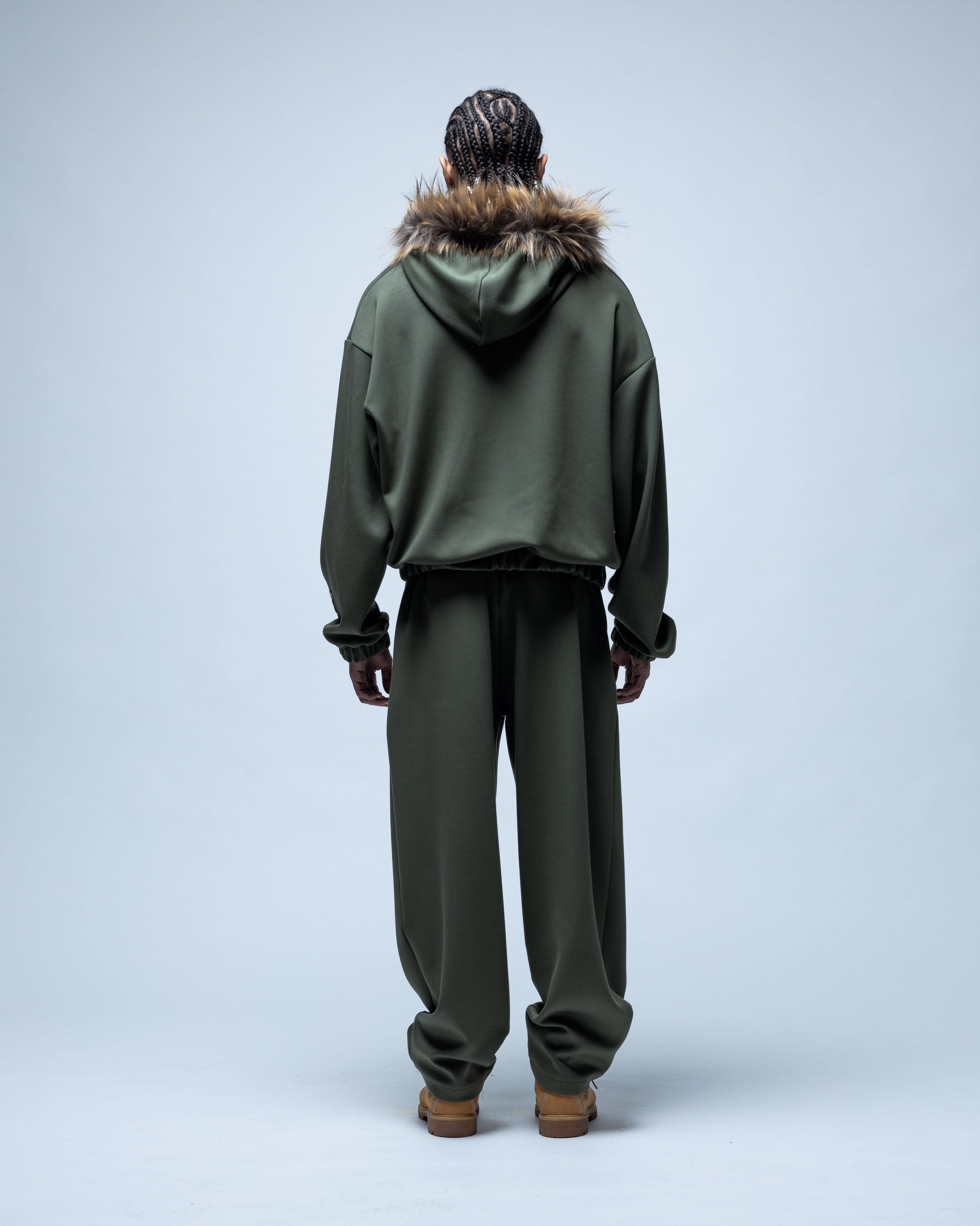 Fur Tracksuit Green