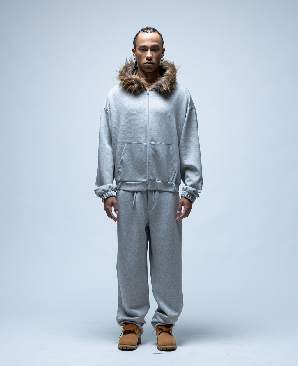 Fur Tracksuit Grey