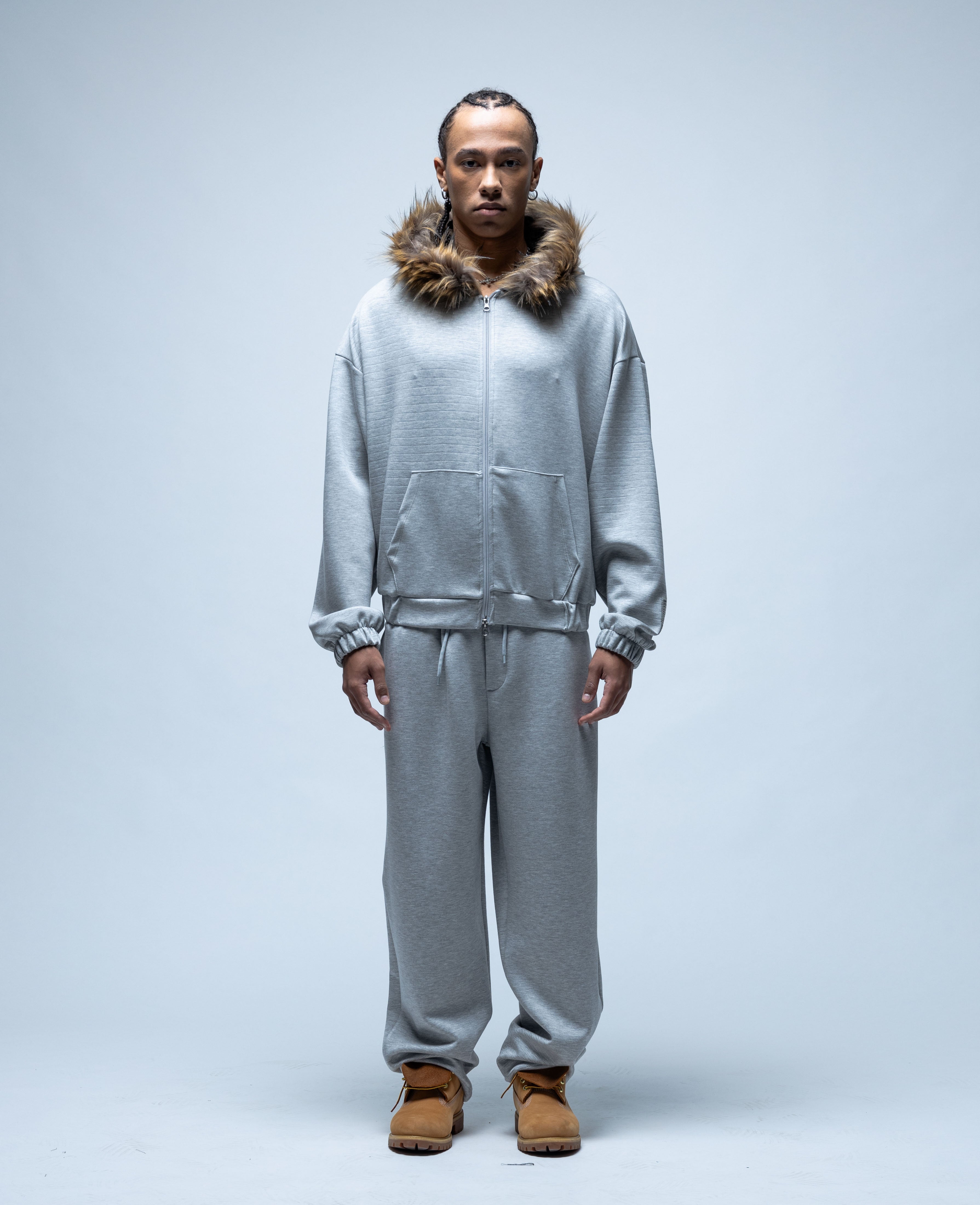 Fur Tracksuit Grey