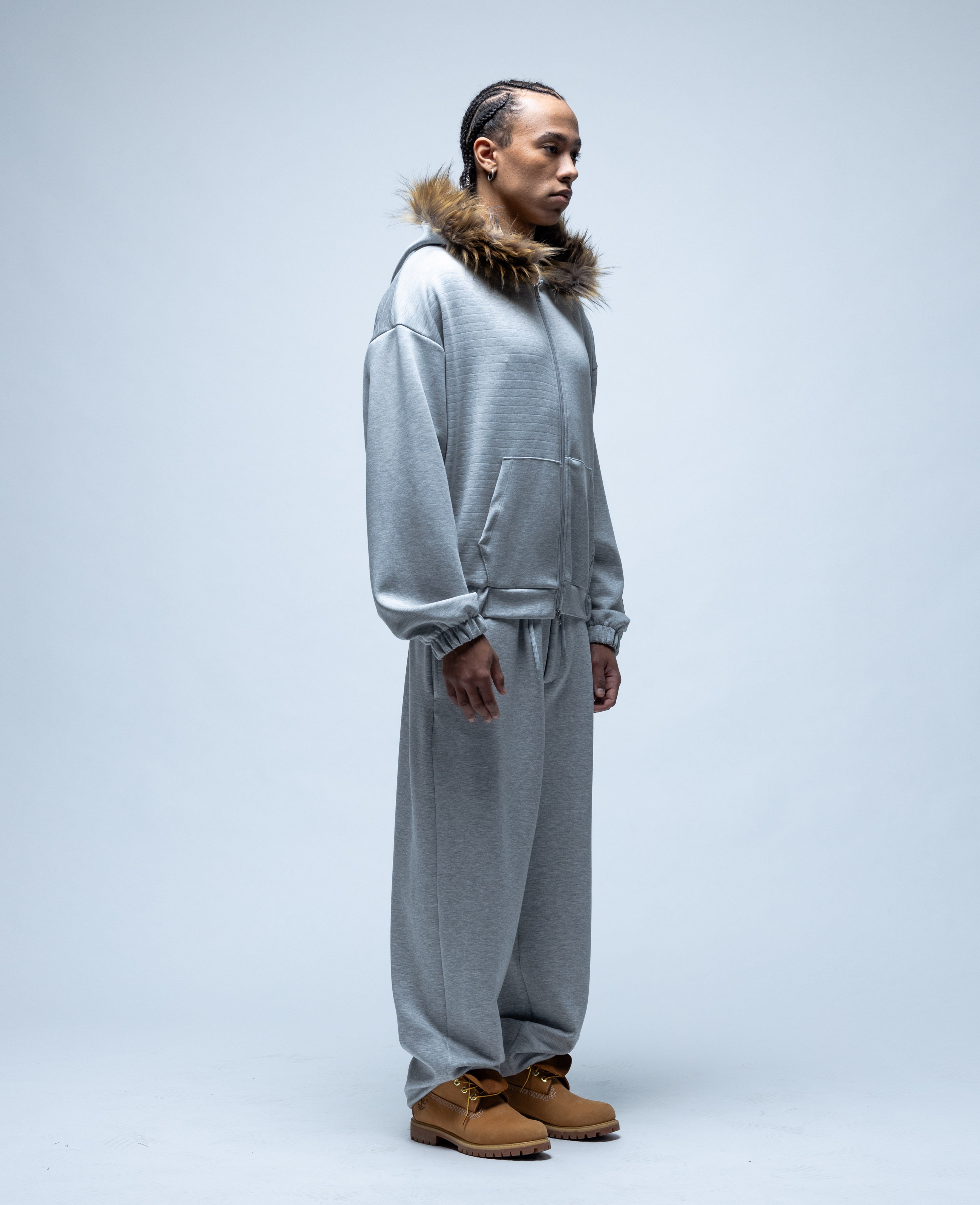 Fur Tracksuit Grey