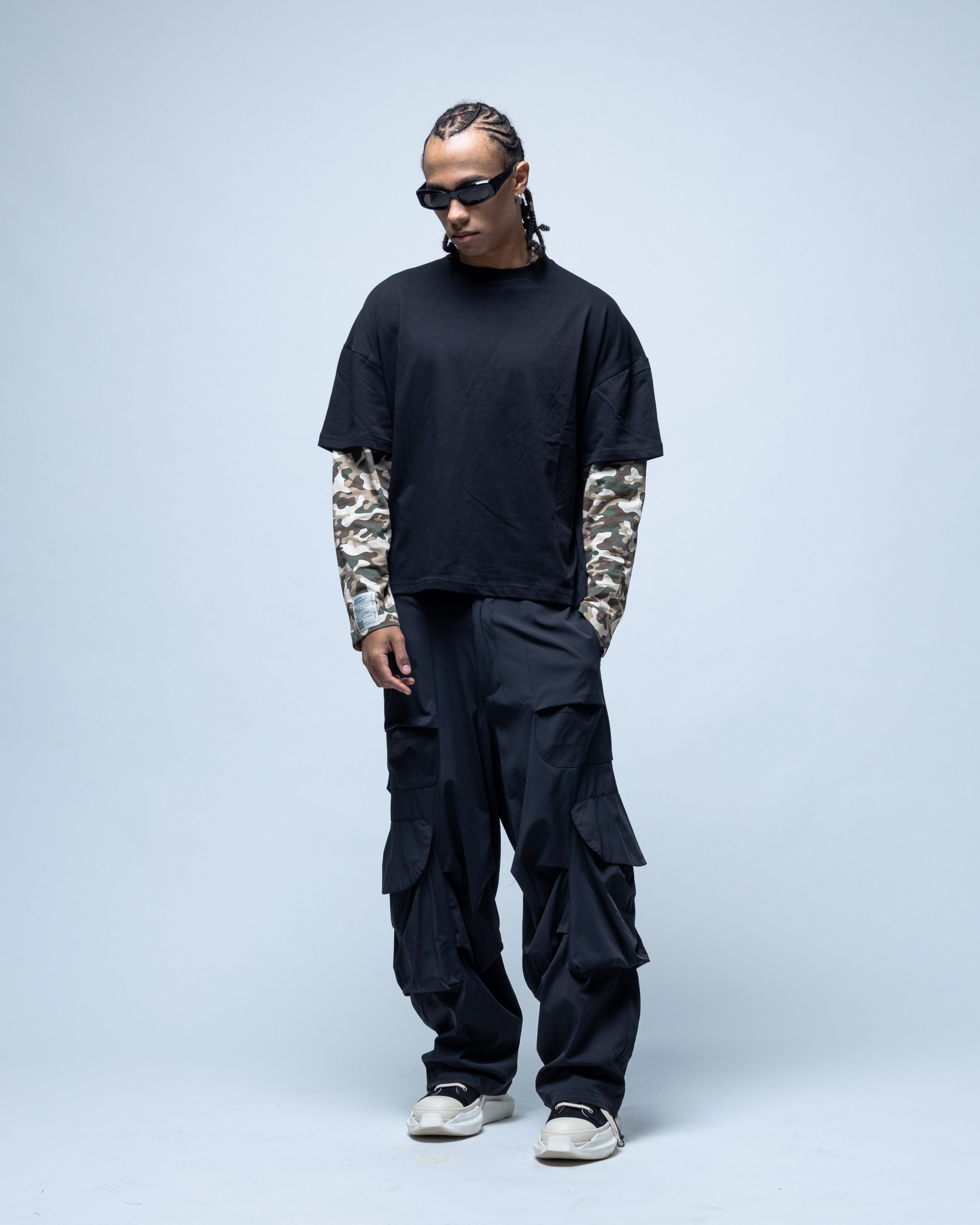 Double Layer Tee Black