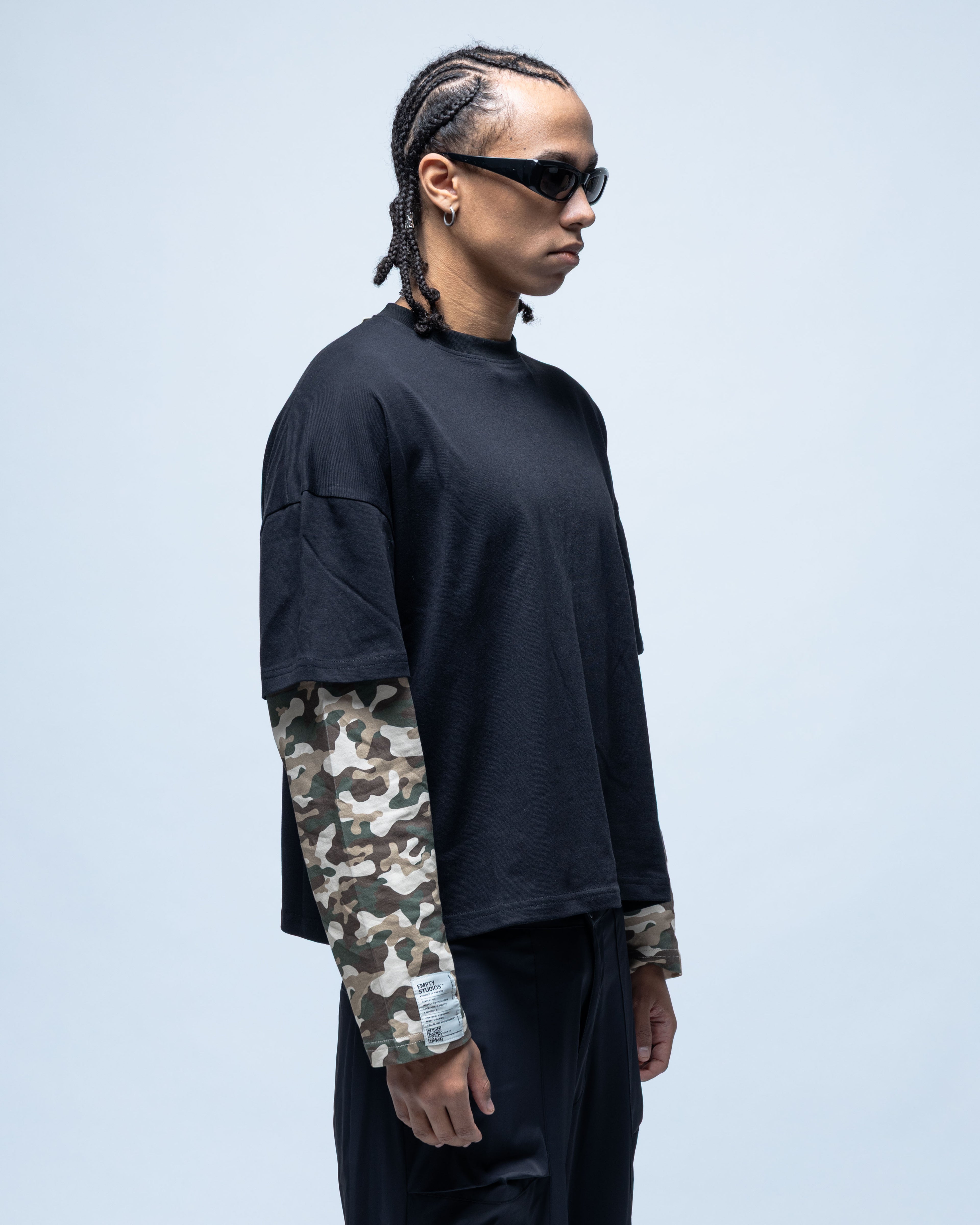 Double Layer Tee Black
