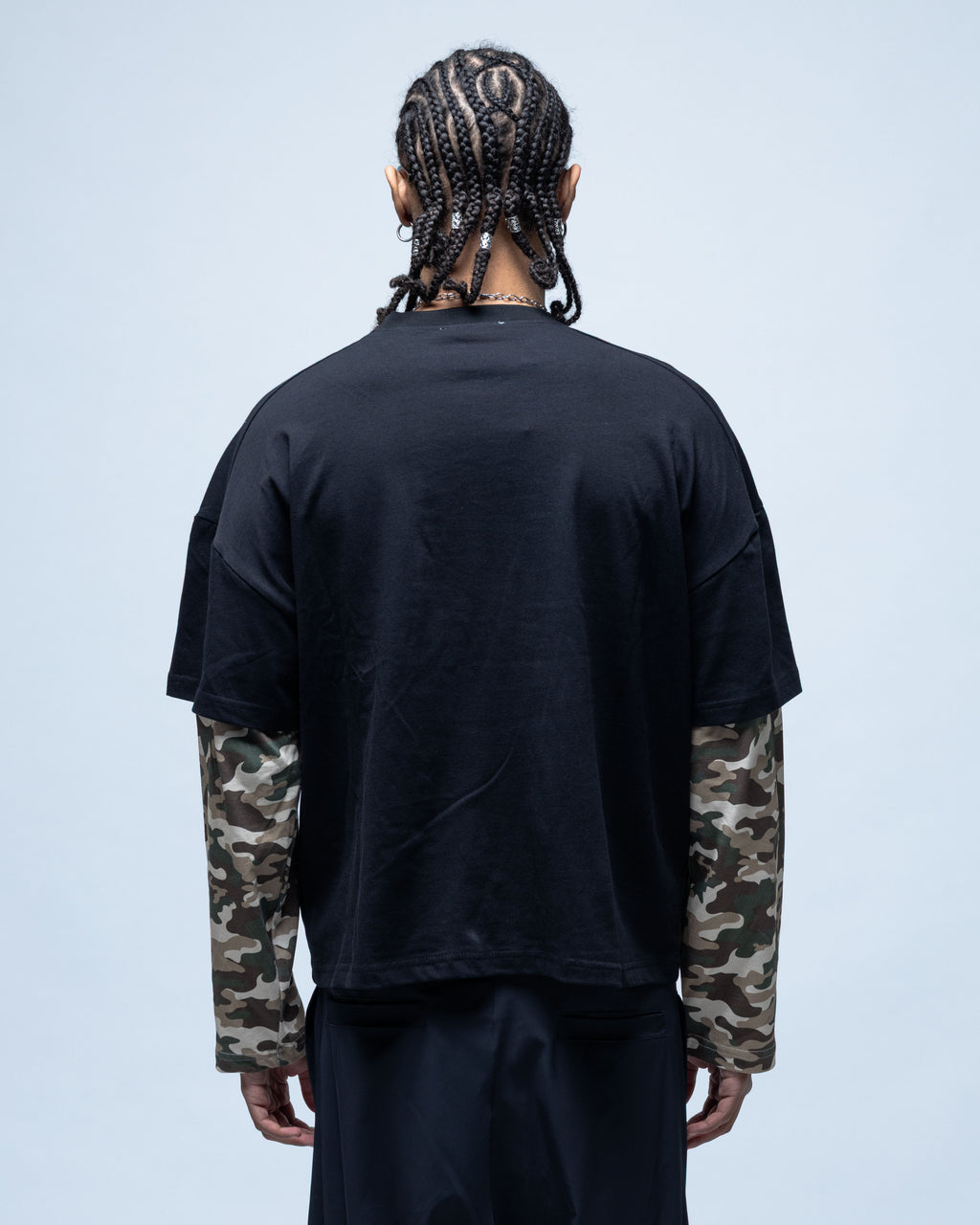 Double Layer Tee Black