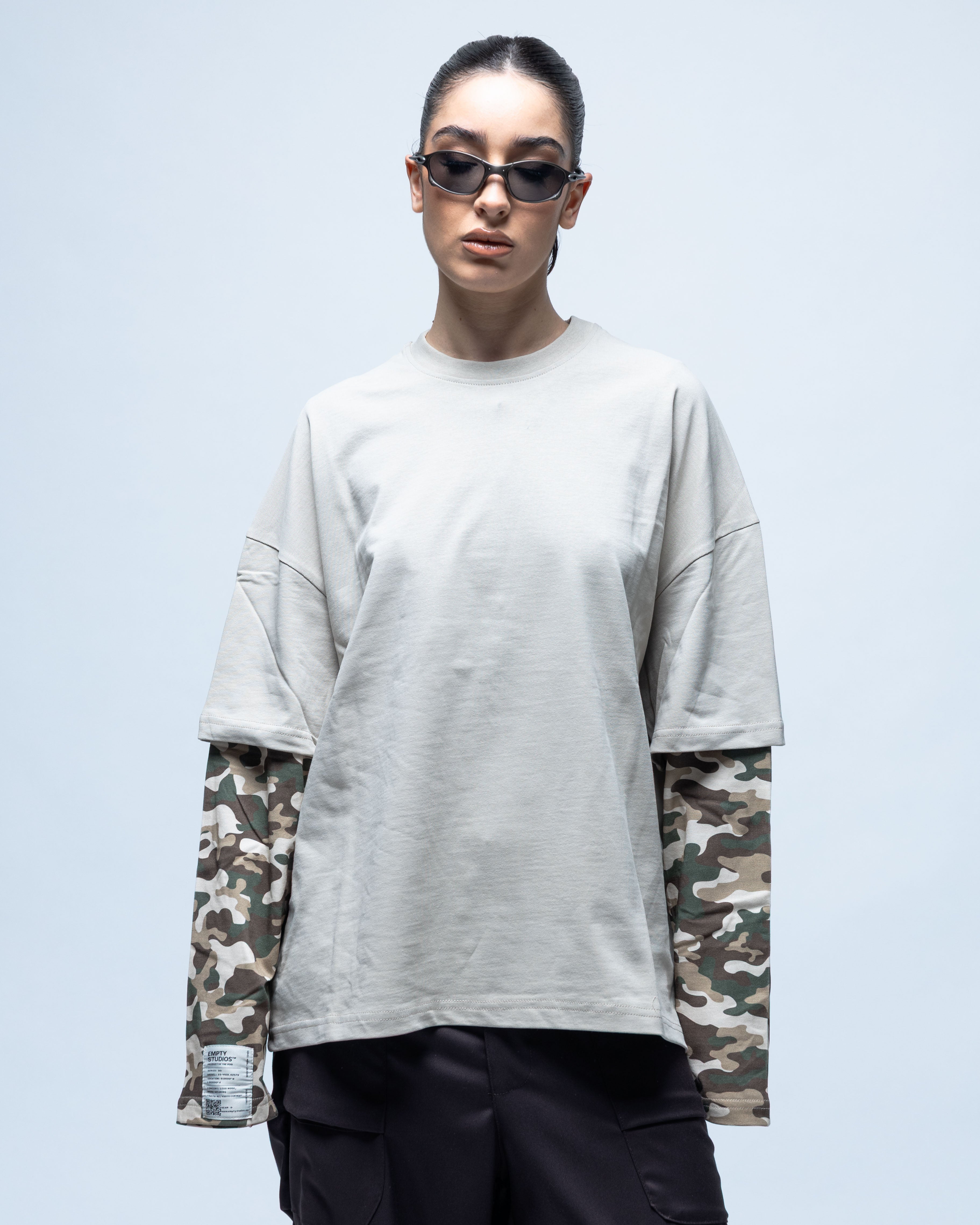 Double Layer Tee Beige