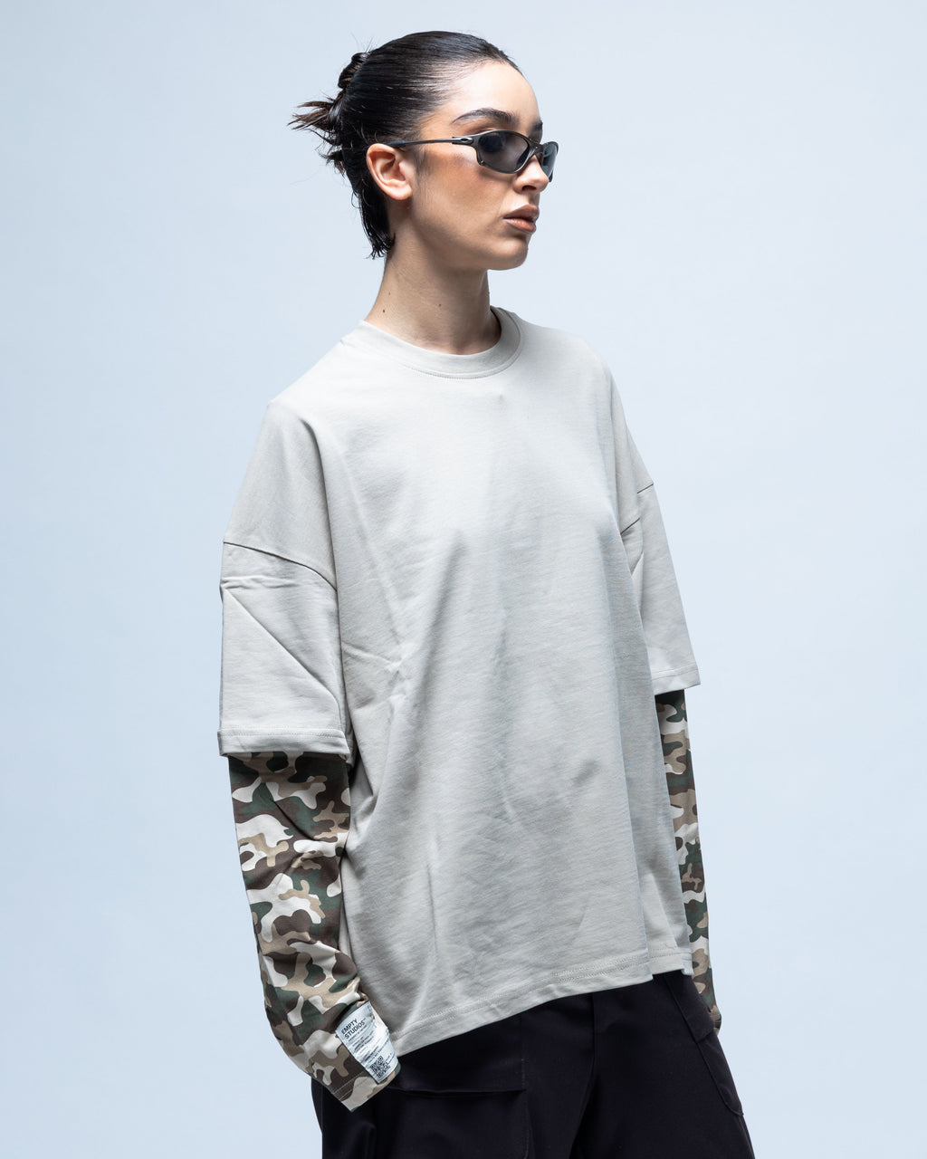 Double Layer Tee Beige