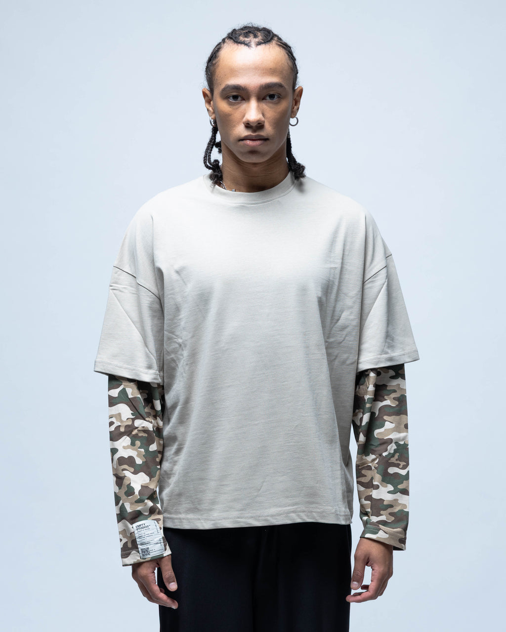 Double Layer Tee Beige