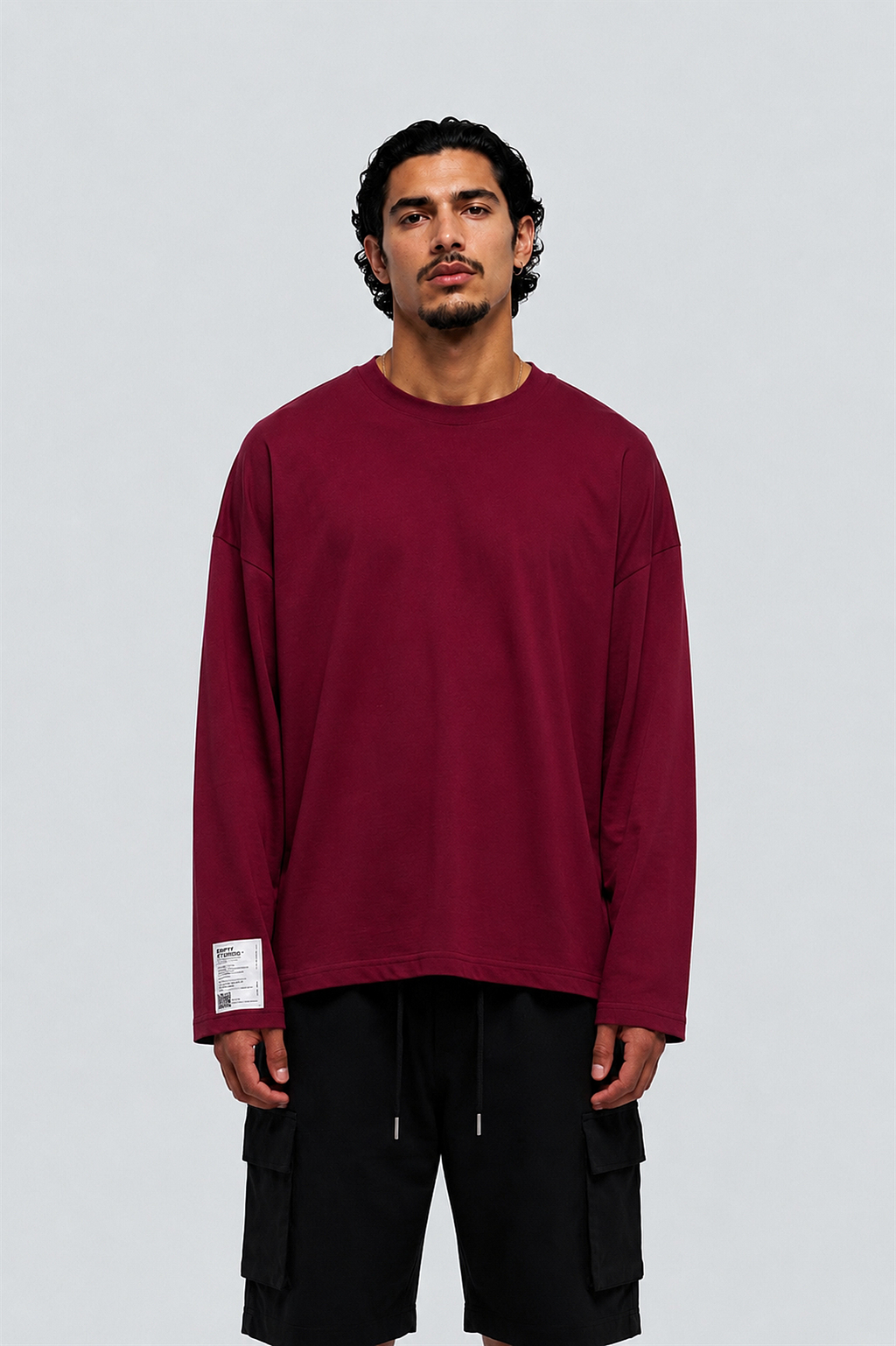 Chemise à manches longues Bordeaux